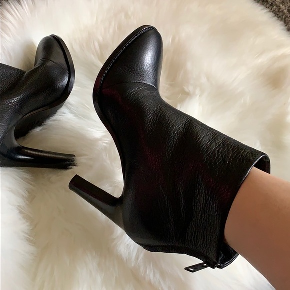 Black Leather Joie Booties - Picture 3 of 8